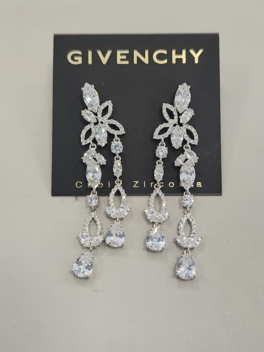 NWT Givenchy Silver-Tone Viney Chandelier Earrings